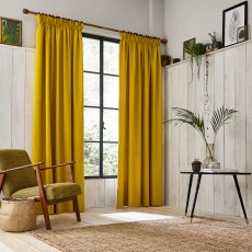 Chroma Pencil Headed Curtains Mustard