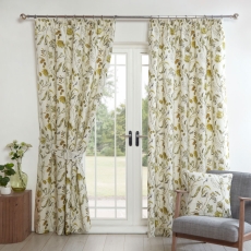 Grove Pencil Headed Curtains Lined Fennel