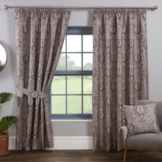 Tegola Pencil Headed Curtains Lined Charcoal