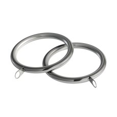 Saxham Pack of 8 Curtain Rings Chrome