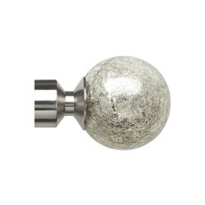 Saxifrage 28mm Satin Silver Finial
