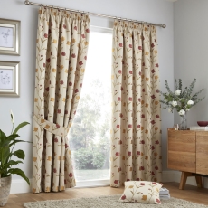 Juliette Pencil Headed Curtains Lined Natural
