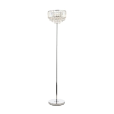 Laura Ashley Vienna Crystal & Polished Chrome 3 Light Floor Lamp