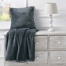 Cashmere Touch Throw 130cm x 170cm Charcoal