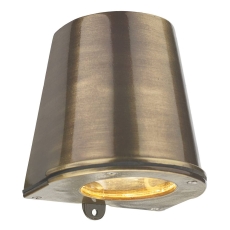 David Hunt Strait Outdoor Wall Light Antique Brass