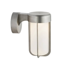 Brushed Silver & Frosted Glass LED Wall Light