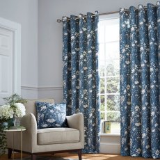 Laura Ashley Parterre Eyelet Lined Curtains Seaspray