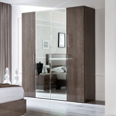 Havana 4 Door Hinged Wardrobe Silver Birch