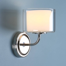 Laura Ashley Southwell Polished Nickel Wall Light