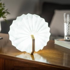 Gingko Smart Accordion LED Lamp Bamboo