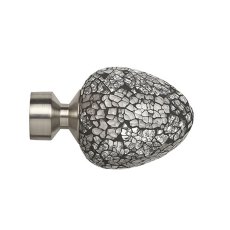 Stoat Silver Mirror Finial Satin Silver