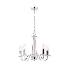 Laura Ashley Blake 5lt Cut Glass & Polished Chrome Chandelier