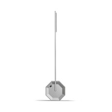 Gingko Octagon One Desk Lamp Silver Grey