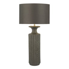 Dugan Black Volcanic Glaze Table Lamp With Shade