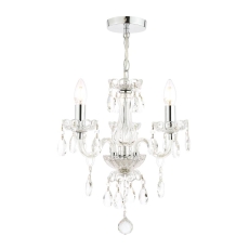 Laura Ashley Harriet 3lt Crystal & Polished Chrome Chandelier