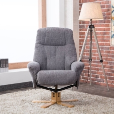 Deben Swivel Chair & Stool Lisbon Grey