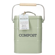 Living Nostalgia Compost Bin 3 Litre Green