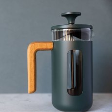 La Cafetiere Pisa 3 Cup Green/Wood Handle