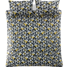 Orla Kiely Japonica Flower Duvet Cover Dandelion-Graphite