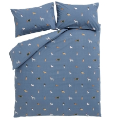 Sophie Allport Christmas Dogs Duvet Set Midnight