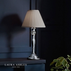 Laura Ashley Ellis Polished Chrome Table Lamp With Shade
