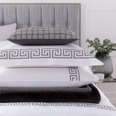 Peacock Blue Melbury Oxford Pillowcase White