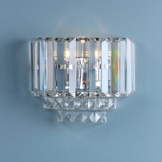 Laura Ashley Vienna Crystal & Polished Chrome Wall Light