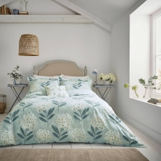 Sanderson Home Hydrangea Single Duvet Cover Set Aqua