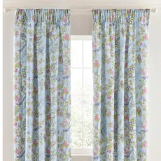 V&A Chinese Bluebird Curtains 168cm x 183cm Aqua