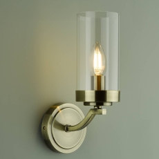 Laura Ashley Joseph Wall Light Antique Brass Glass