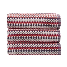 Carnaby Stripe Towel Berry