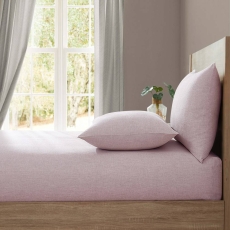 Lazy Linen Extra Deep Fitted Sheet Mellow Pink