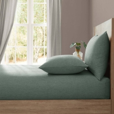 Lazy Linen Extra Deep Fitted Sheet Sage