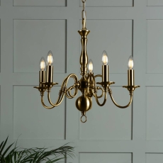 Laura Ashley Winchester 5lt Pendant Antique Brass