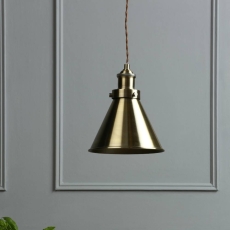 Laura Ashley Rufus Pendant Antique Brass