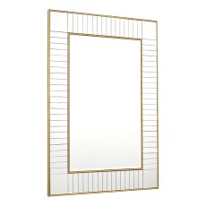 Laura Ashley Clemence Large Rectangle Gold Leaf Mirror 120 x 88cm