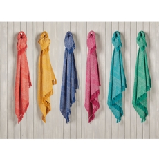 Walton & Co Recycled Cotton Throw Blue