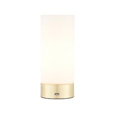 Dara Table Lamp With USB Port Brushed Brass