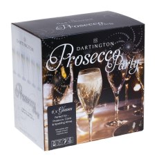 Dartington Party Set Of Six Prosecco Glasses