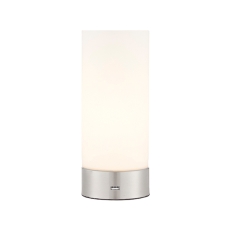 Dara Table Lamp With USB Port Brushed Nickel