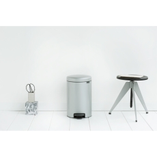 Brabantia Newicon Pedal Bin Plastic Bucket Metallic Grey 12L