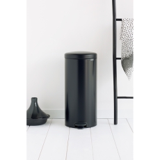 Brabantia Newicon Pedal Bin 30L Plastic Bucket Matt Black