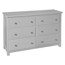 Hamilton 6 Drawer Wide Chest Grey