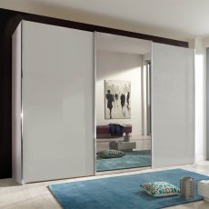 Miramar 3 Door Wardrobe Champagne Glass
