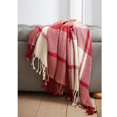 Laura Ashley Dylan 150cm x 200cm Throw Cranberry