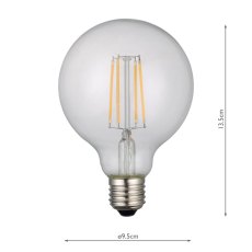 Dar E27 6W LED Decorative Filament Bulb Clear