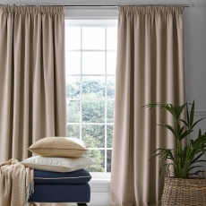 Laura Ashley Stephanie Readymade Curtains Natural