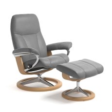 Stressless Signature Consul Chair With Footstool (Exclusive)