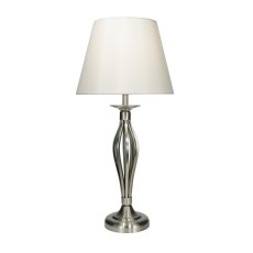 Dar Bybliss Table Lamp Satin Chrome