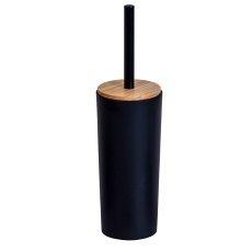 Sonata Toilet Brush & Holder Black-Bamboo